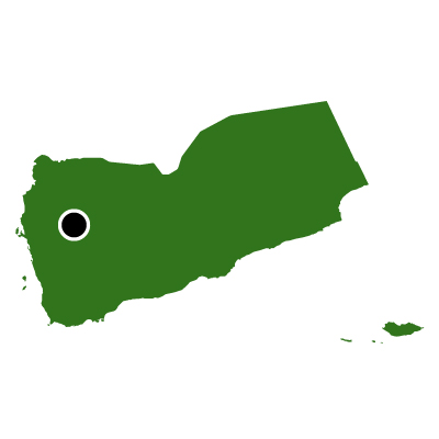 イエメン共和国無料フリーイラスト｜首都(緑)